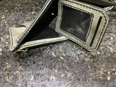 Кожанное портмоне, ручная работа.