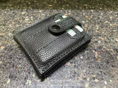 Кожанное портмоне, ручная работа.