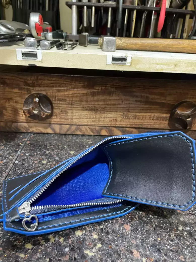 Кожанное портмоне, ручная работа.