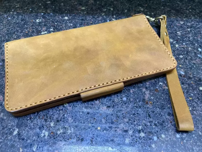 Кожанный лонгер, ручная работа.