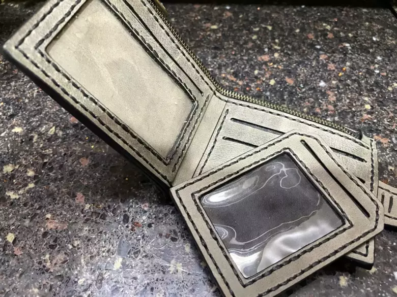 Кожанное портмоне, ручная работа.