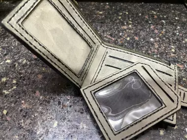 Кожанное портмоне, ручная работа.