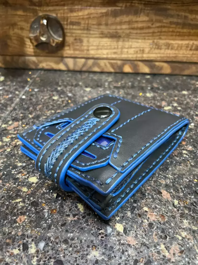 Кожанное портмоне, ручная работа.