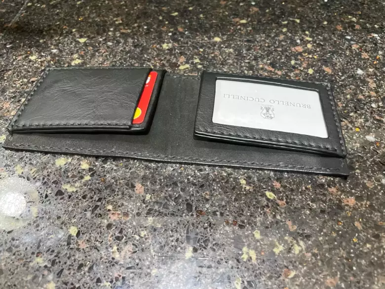 Кожанный мини кошелек, ручная работа.