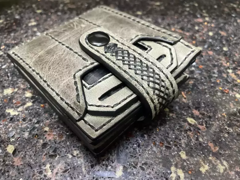 Кожанное портмоне, ручная работа.