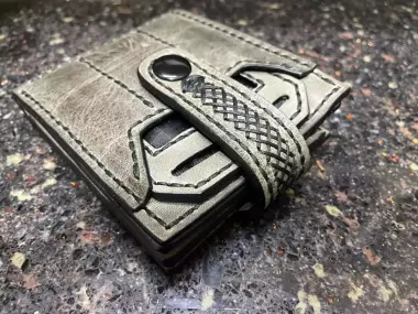 Кожанное портмоне, ручная работа.