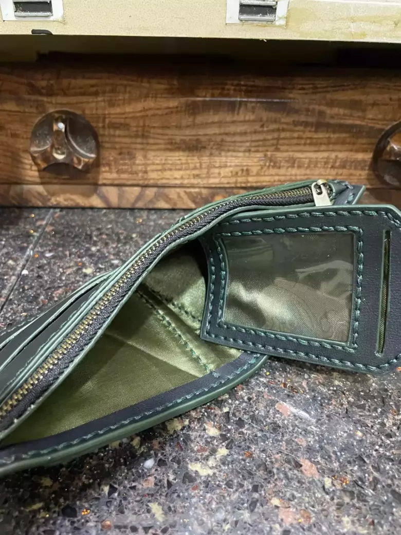 Кожанное портмоне, ручная работа.