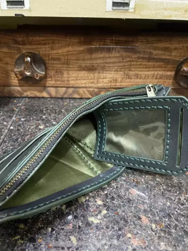 Кожанное портмоне, ручная работа.