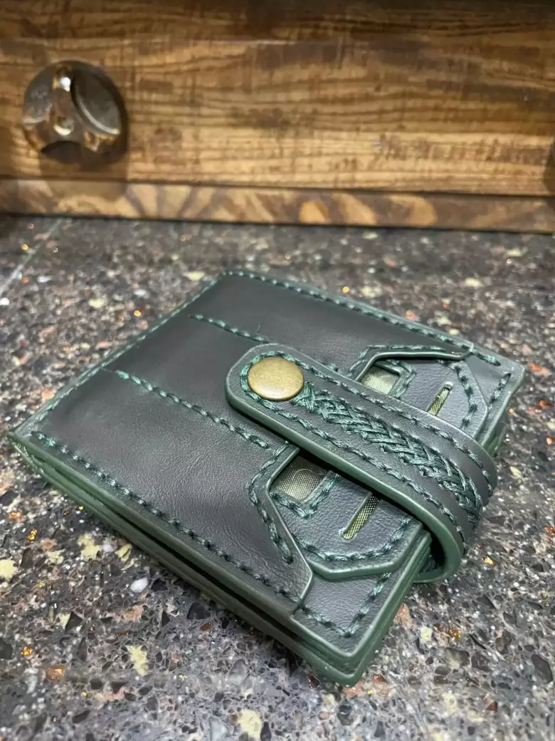 Кожанное портмоне, ручная работа.