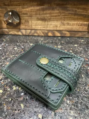 Кожанное портмоне, ручная работа.