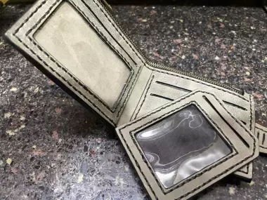 Кожанное портмоне, ручная работа.