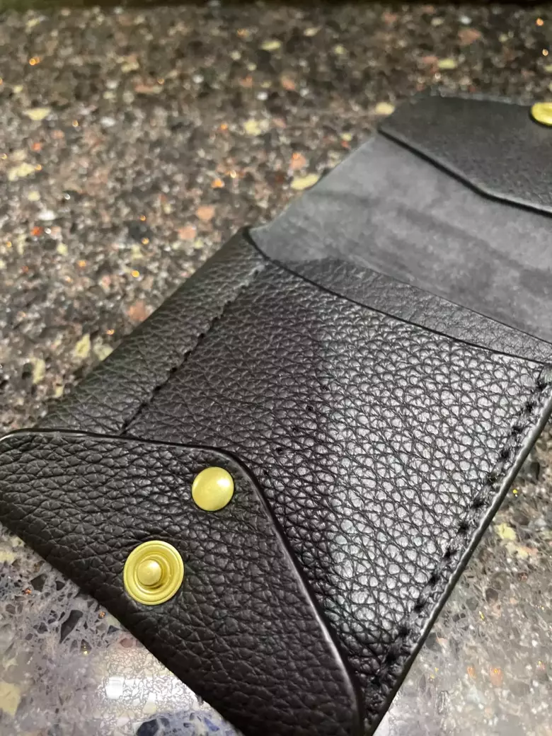 Кожанный мини кошелек, Ручная работа.