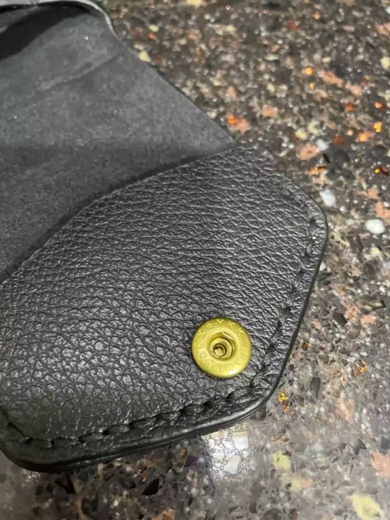 Кожанный мини кошелек, Ручная работа.