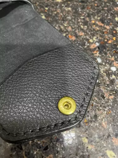 Кожанный мини кошелек, Ручная работа.