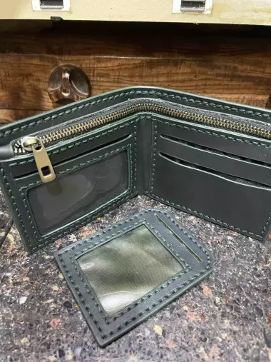 Кожанное портмоне, ручная работа.