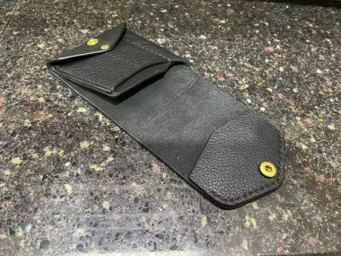 Кожанный мини кошелек, Ручная работа.