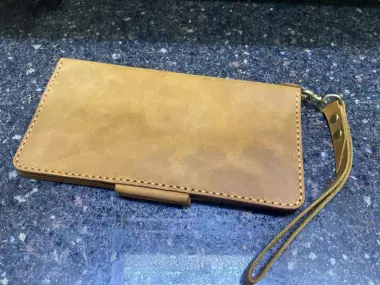 Кожанный лонгер, ручная работа.