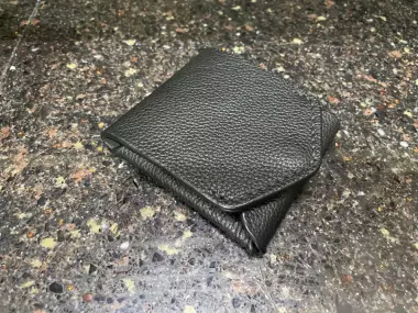 Кожанный мини кошелек, Ручная работа.