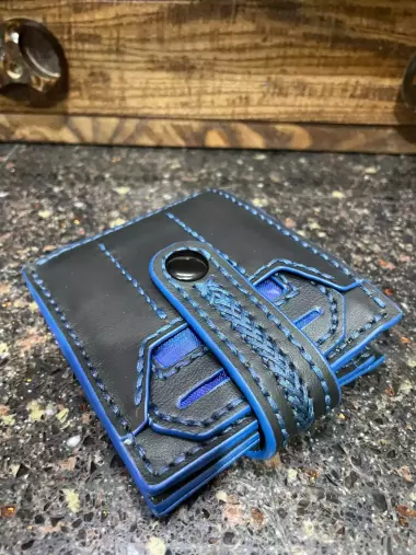 Кожанное портмоне, ручная работа.