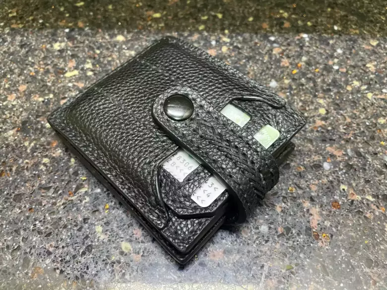 Кожанное портмоне, ручная работа.