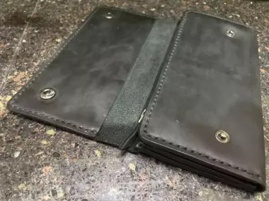 Кожанный лонгер, ручная работа.