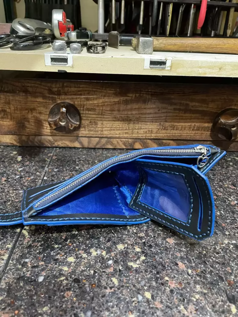 Кожанное портмоне, ручная работа.