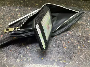 Кожанное портмоне, ручная работа.