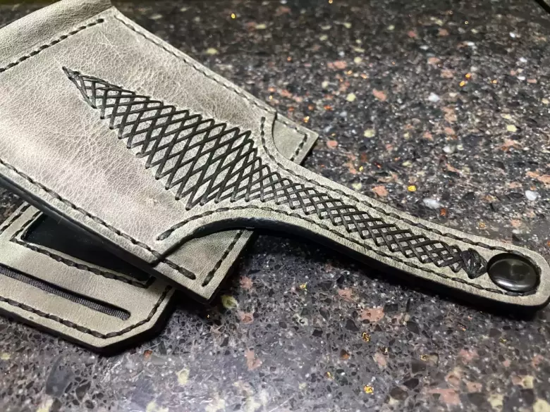 Кожанное портмоне, ручная работа.