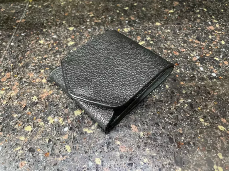 Кожанный мини кошелек, Ручная работа.