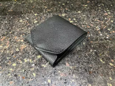 Кожанный мини кошелек, Ручная работа.