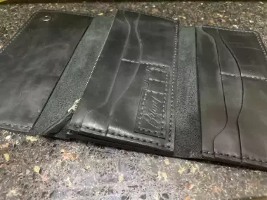 Кожанный лонгер, ручная работа.