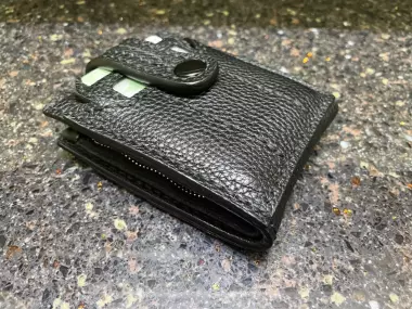 Кожанное портмоне, ручная работа.