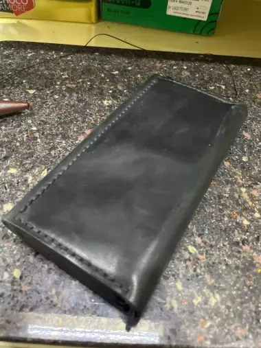 Кожанный лонгер, ручная работа.