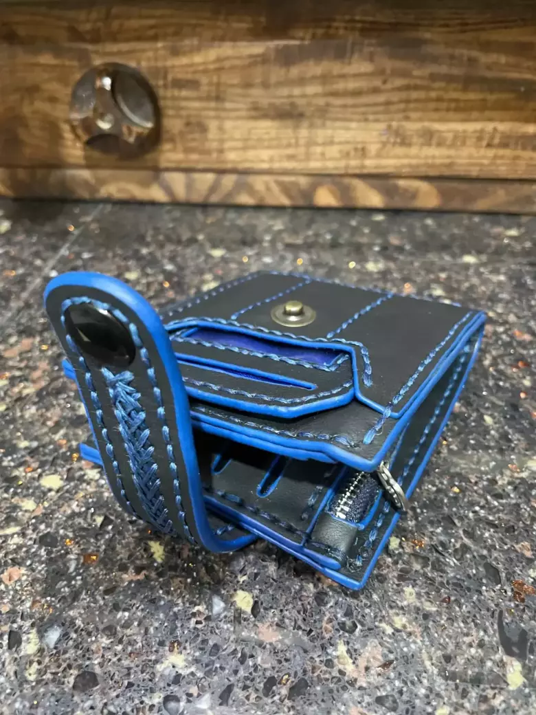 Кожанное портмоне, ручная работа.