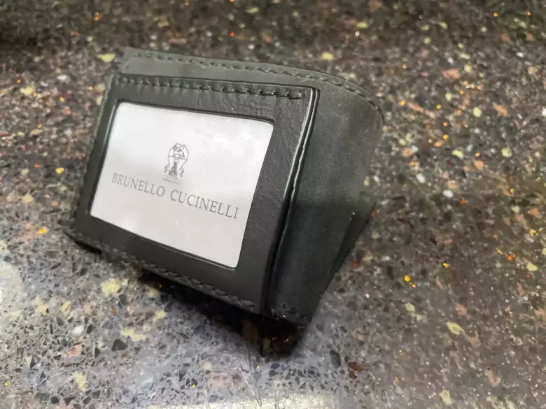 Кожанный мини кошелек, ручная работа.