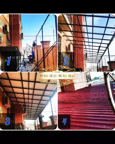 Навесы из Лексана и Профнастила