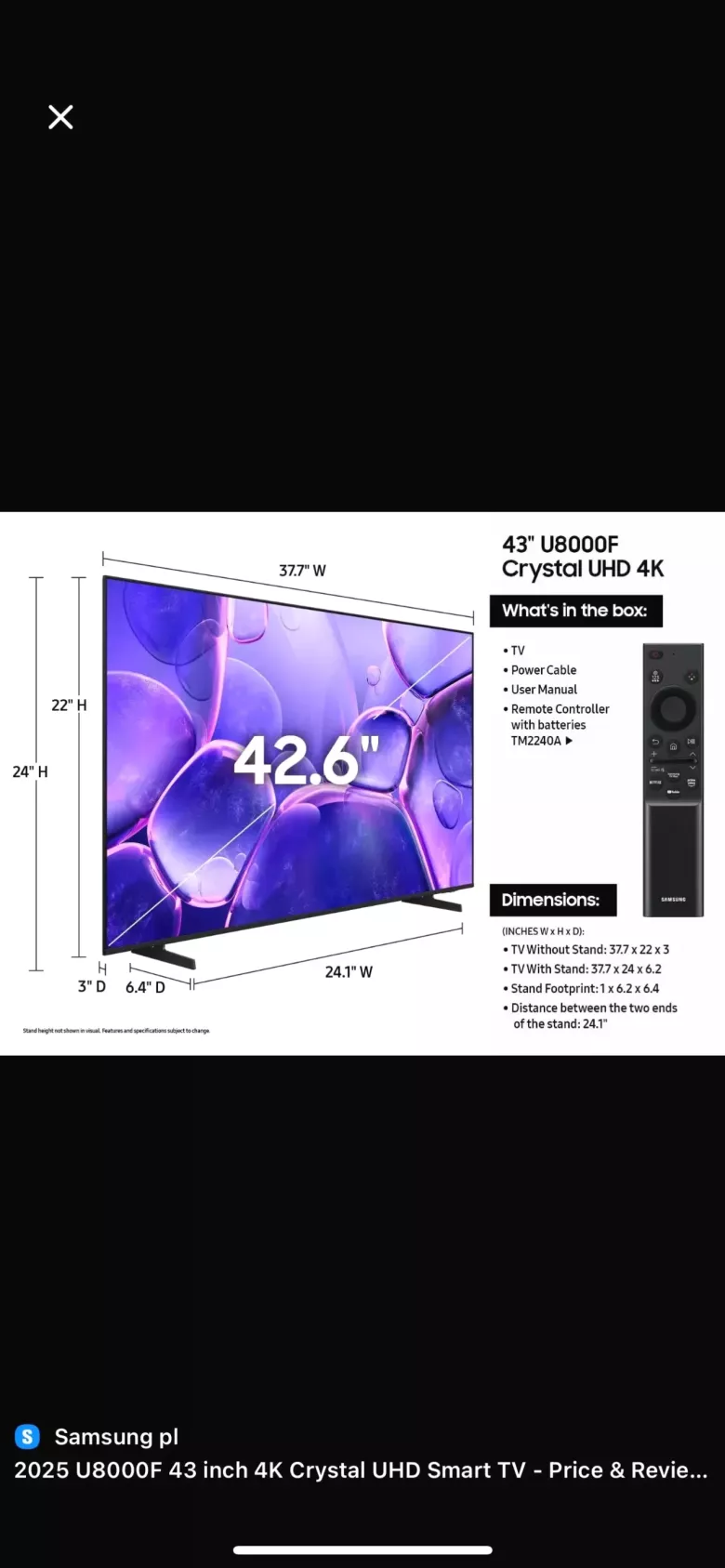 Samsung UE43DU8000UXUZ