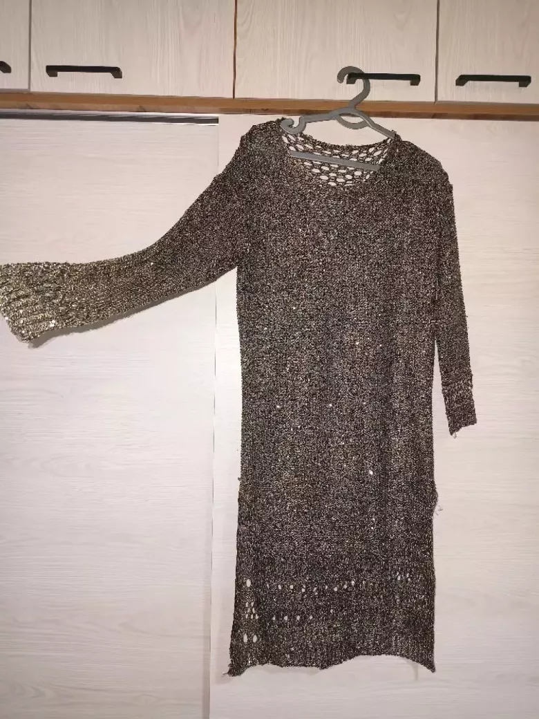 платье сетка вязанное