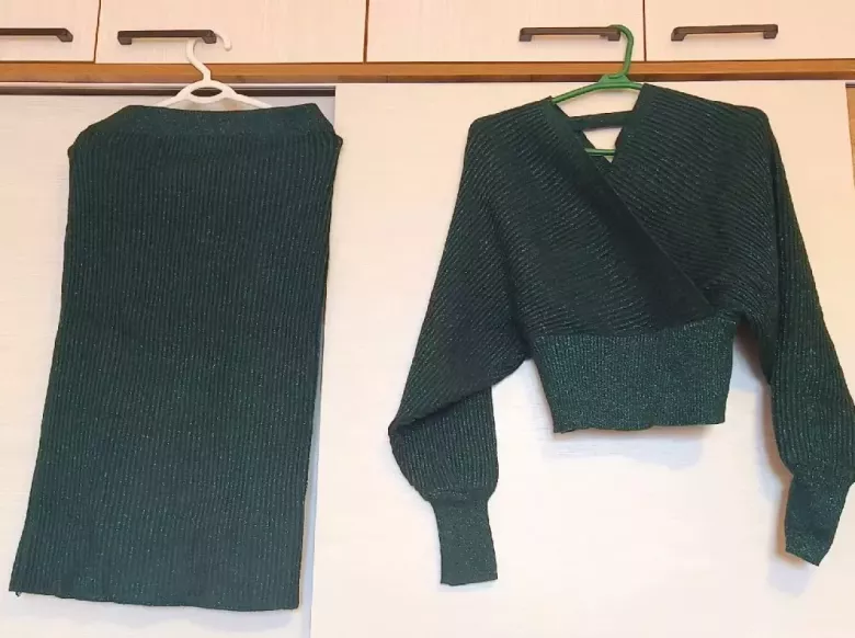 костюмы вязанные качество топ 2 цвета