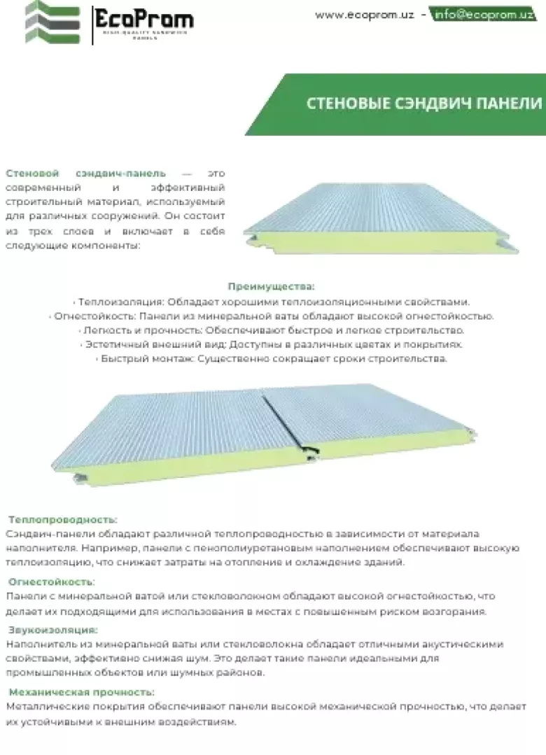 sandwich panel PIR
