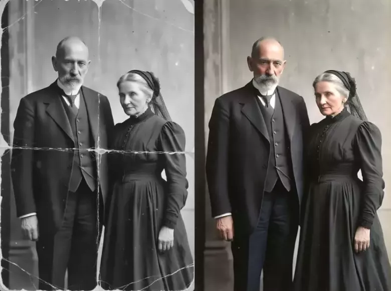 колоризация фотографий (превращение Ч/Б в цвет)