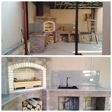 летняя кухня камины печи