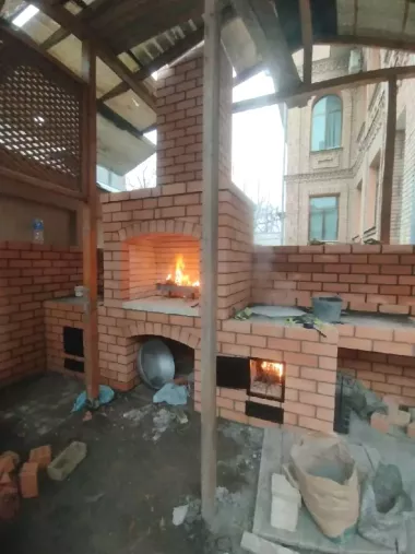 летняя кухня камины печи