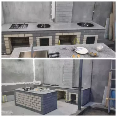 летняя кухня камины печи