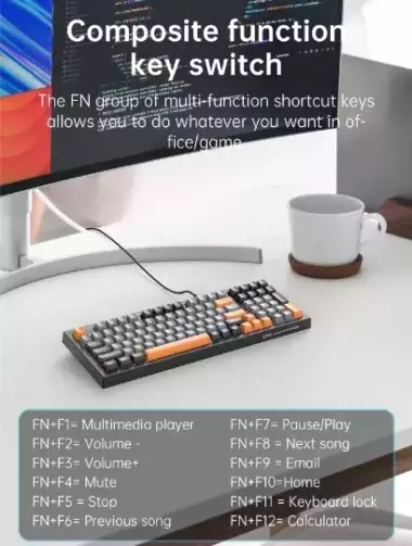 VK98 Проводная игровая клавиатура с RGB-подсветкой