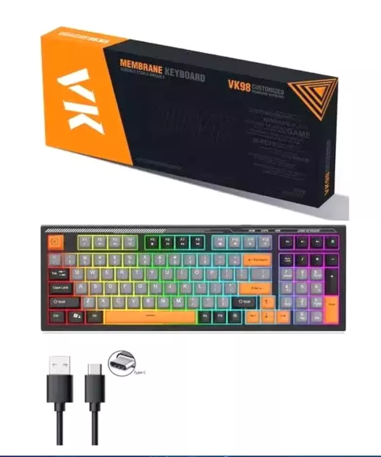 VK98 Проводная игровая клавиатура с RGB-подсветкой