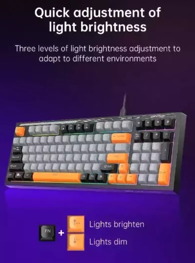 VK98 Проводная игровая клавиатура с RGB-подсветкой