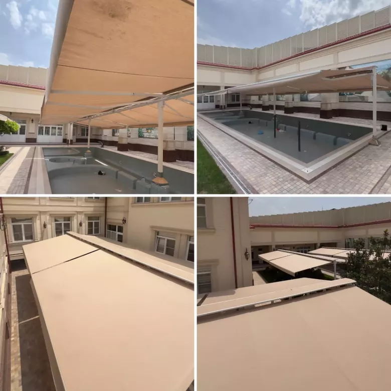 Ikki tomonlama markiza T Markiza Двухсторонняя маркиза Т Маркиза Тент