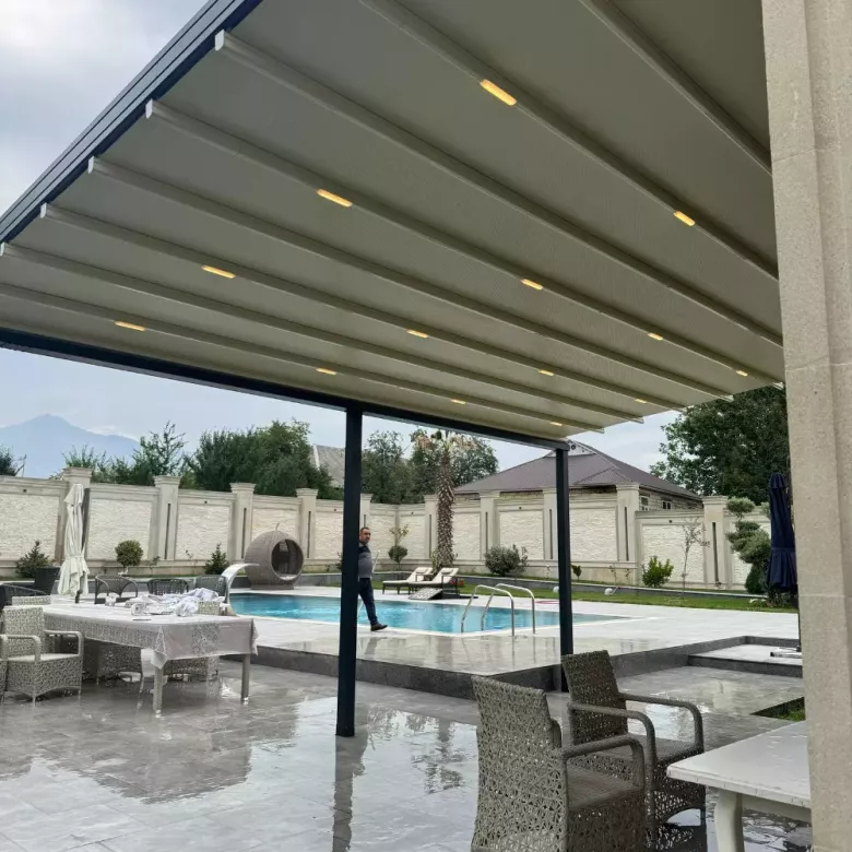 Motorli pergola tizimi Моторизованная система перголы навес naves tent
