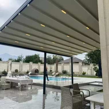 Motorli pergola tizimi Моторизованная система перголы навес naves tent